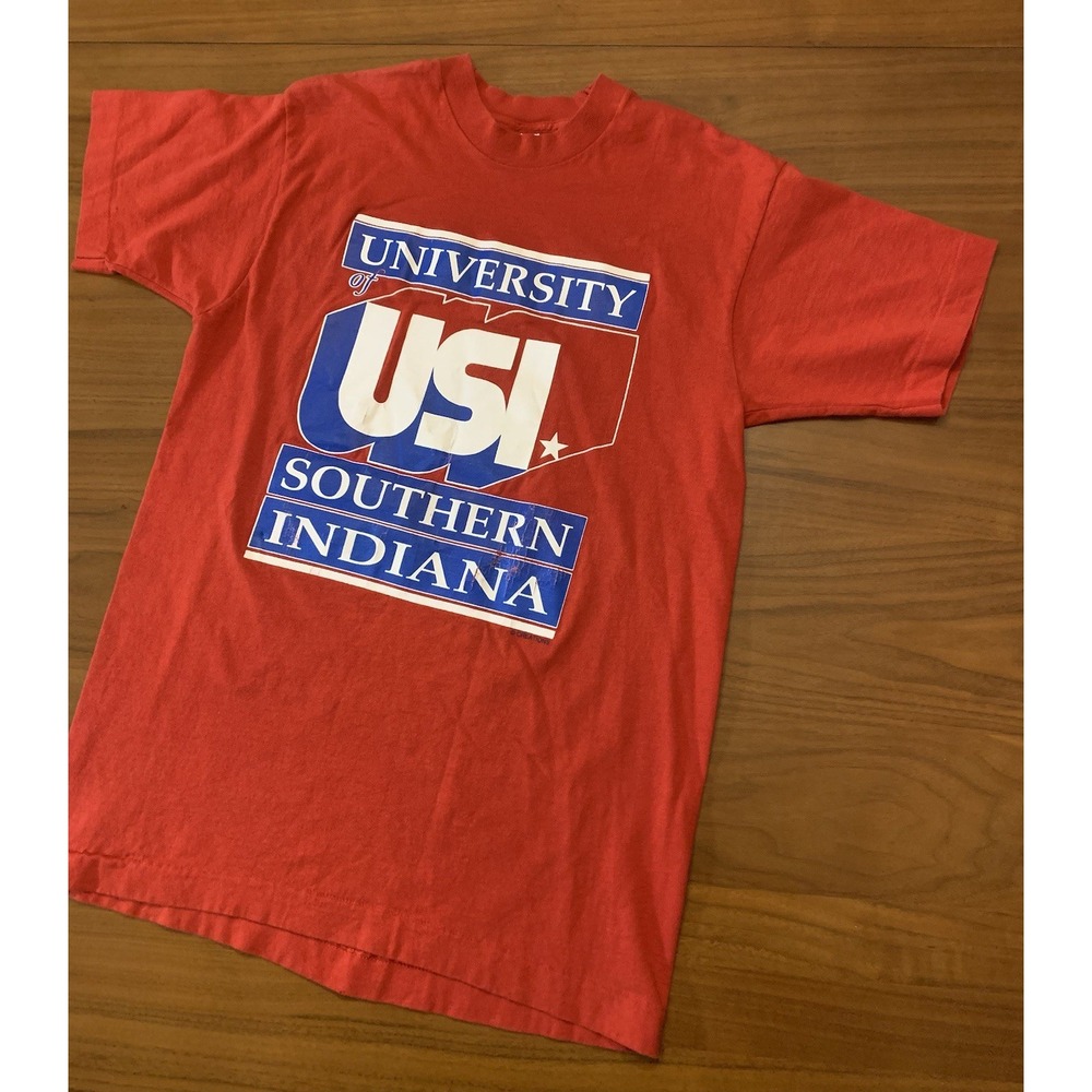 Vintage University of Southern Indiana T Shirt Mens M USI Single Stitch USA Made